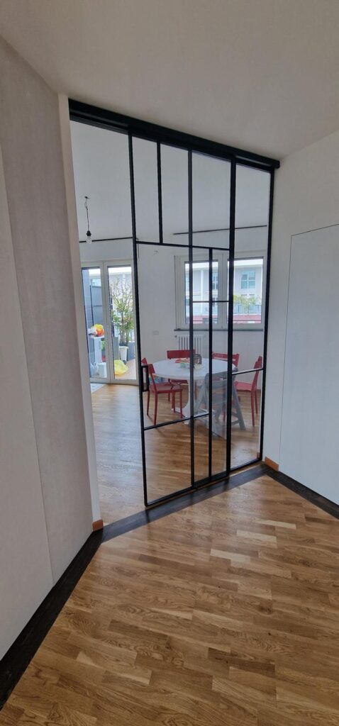 Vetri per interni su misura - Porte e pareti divisorie